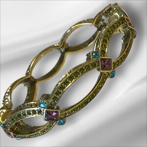 Heidi Daus Gold and Purple Gemstone Bracelet